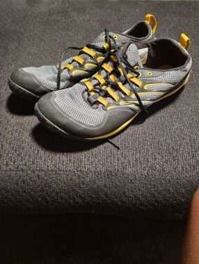 Merrell Brown and Yellow Trail Glove Insole View